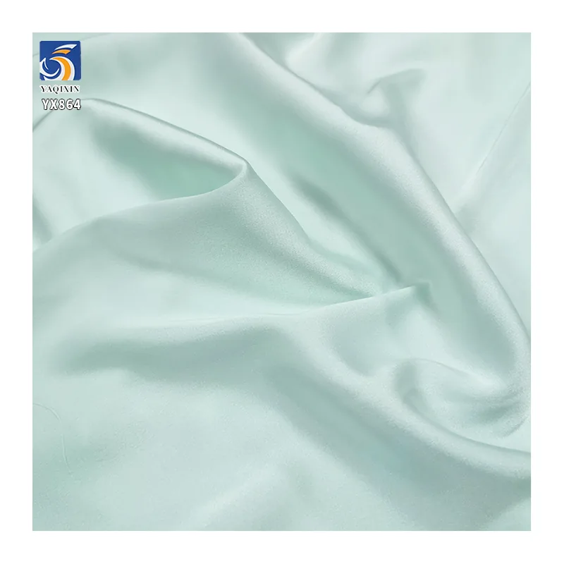 YX864 High Quality Density Soft Smooth and Silky Satin Fabric Ice Silk Fabric Polyester Spandex Stretch Satin for Dresse