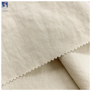 Y-181 High Quality T800 145g 100% Polyester Antistatic Large Grid Wrinkle Free Fabric 150cm for Backpack Sportswear Jacket