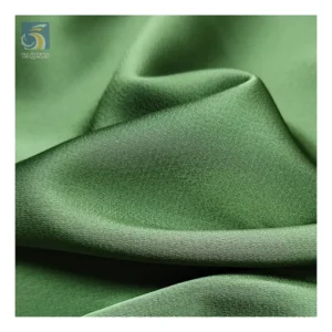 YX94 Green Dull Face Satin Fabric With Little Stretch Single Sided Hemp Acetate Satin Fabric for Woman Clothing