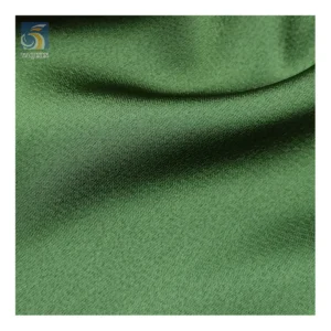 YX94 Green Dull Face Satin Fabric With Little Stretch Single Sided Hemp Acetate Satin Fabric for Woman Clothing