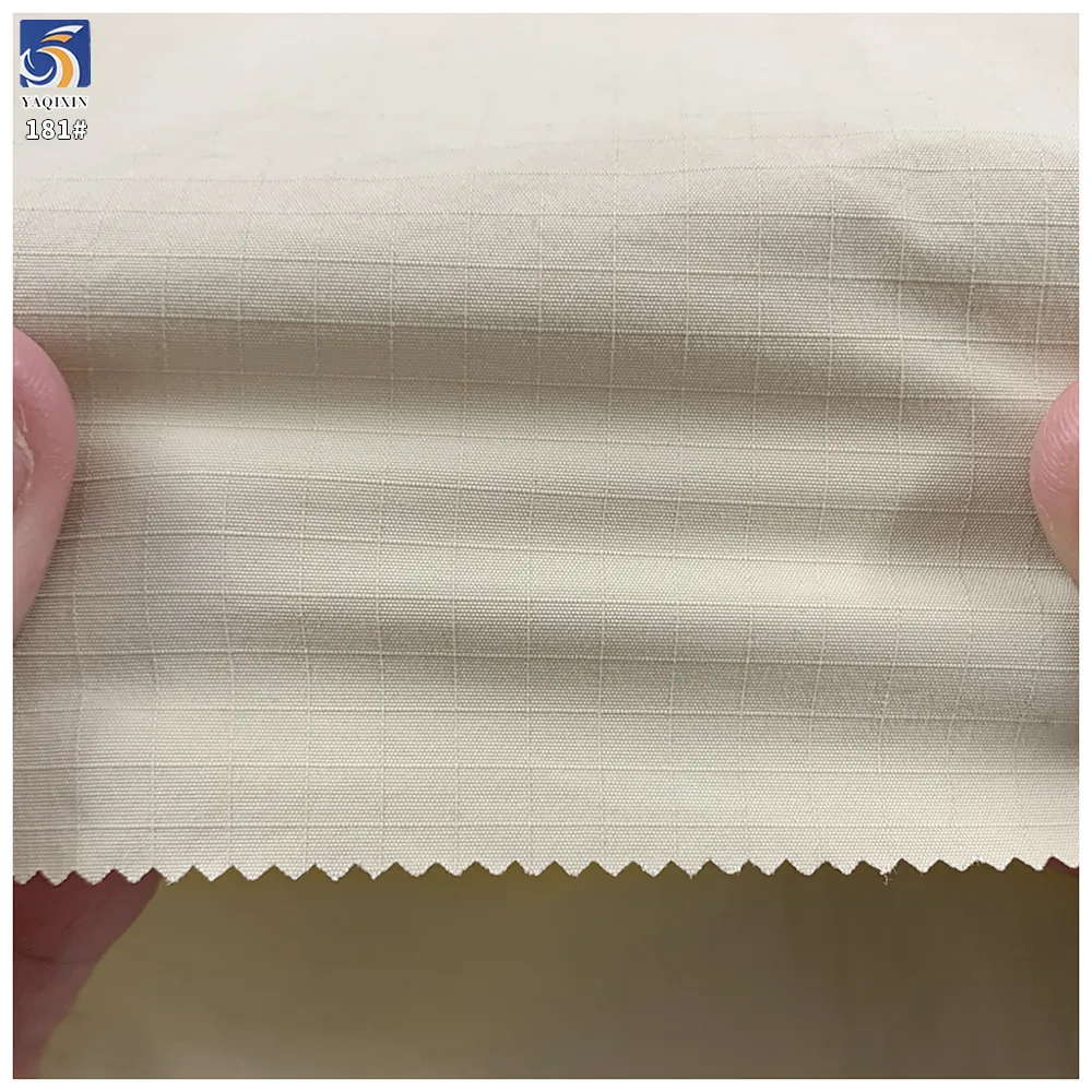 Y-181 High Quality T800 145g 100% Polyester Antistatic Large Grid Wrinkle Free Fabric 150cm for Backpack Sportswear Jacket
