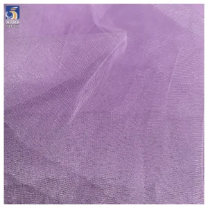 YX1377 China Wholesale Stiff Feel Polyester Glossy Knit Sky Blue Tulle Fabric Mesh Fabric Textile for Clothing Dresses