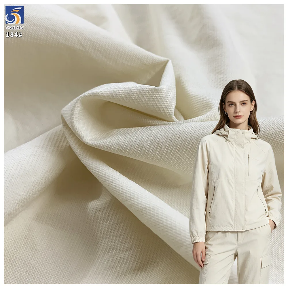Y-184 165g Windbreaker Plain Dyed Easy-Care 100% Polyester Cavalry Twill Fabric Lightweight for New Spring Coat