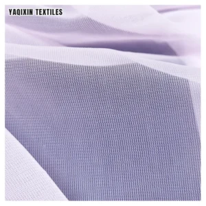 Guangzhou Zhongda Custom Elastic Power Mesh Fabric 30D Soft Polyester Spandex Stretch Tulle Mesh Fabric