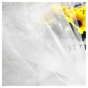 Guangzhou Zhongda Market Soft Glossy Tulle Fabric Medium Hardness 100 Polyester Tulle Mesh Fabric for Wedding