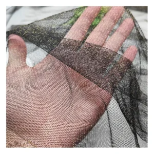 YS-14 Knitted Textile 100% Polyester Mesh Tulle Fabric Gold and Silver Thread Mesh Bridal Tulle Girl Clothing Fabric