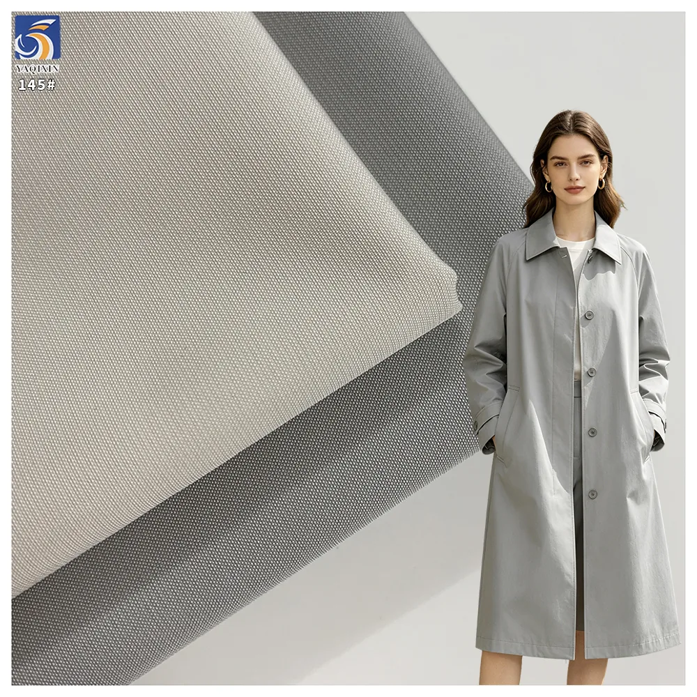 Y-145 Factory Price 150g 100% Polyester Soft Mini Oxford Stripe Waterproof Fabric 150cm for Trench Coat OEM