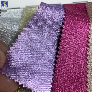 YX1622 Shimmer Stretch Knit Fabric Metallic Foil Surface for Womens Dresses Tops Skirts and Fashion Apparel
