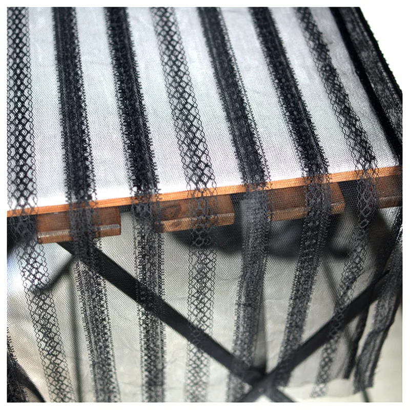 Hot Sales Light Pink Jacquard Striped Fabric Textile Women Stockings Garments Stripe Jacquard Tulle Mesh Fabric