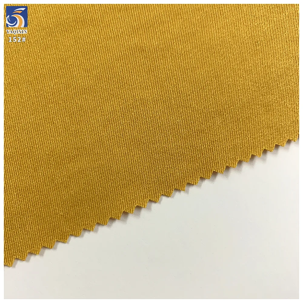 Y-152 Low MOQ 165g Cotton Like 100% Polyester Sand Washed Mustard Fine Mini Twill Fabric 150cm for Womens Apparel