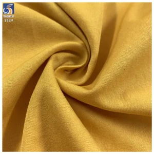 Y-152 Low MOQ 165g Cotton Like 100% Polyester Sand Washed Mustard Fine Mini Twill Fabric 150cm for Womens Apparel