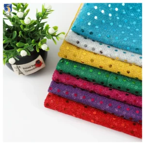 YX1272 Competitive Price 40gsm Purple Tulle Mesh Fabric With Polka Dots and Round Sequins 3mm Sequins Costume Fabrics DIY