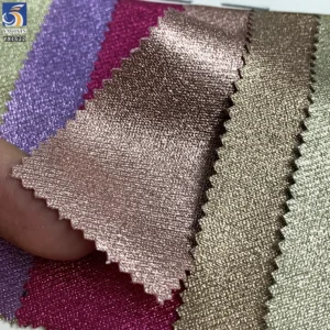 YX1622 Shimmer Stretch Knit Fabric Metallic Foil Surface for Womens Dresses Tops Skirts and Fashion Apparel