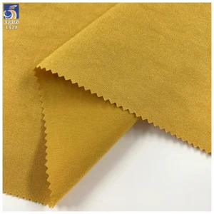 Y-152 Low MOQ 165g Cotton Like 100% Polyester Sand Washed Mustard Fine Mini Twill Fabric 150cm for Womens Apparel