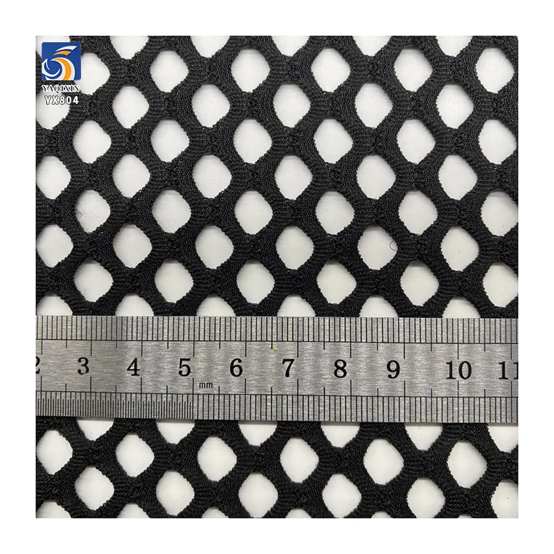 YX804 Summer 2026 Black 100% Nylon Mesh Beach Sun Protection Cardigan Sexy Hollow Mesh Net Fabric for Woman Sexy