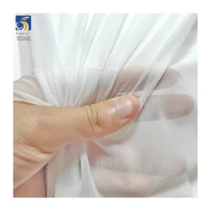 YX832 Stretch Mesh Dress Fabric 60gsm 92% Polyester Soft and Silky Skin Nude Color 4-Way Stretch Tulle Mesh Fabric