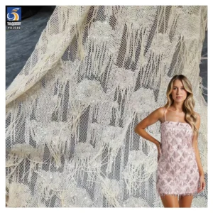 YX442-1 Ready-Made Nude Skin Color Spandex Elastic Tulle Fabric 4 Way Stretch Power Net Mesh Fabric for Lingerie