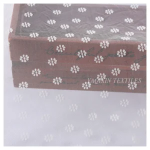 Girls Skirt Floral White Flocked Print 100%Nylon Mesh Fabric Tulle Roll Fabric Textile Wholesaler