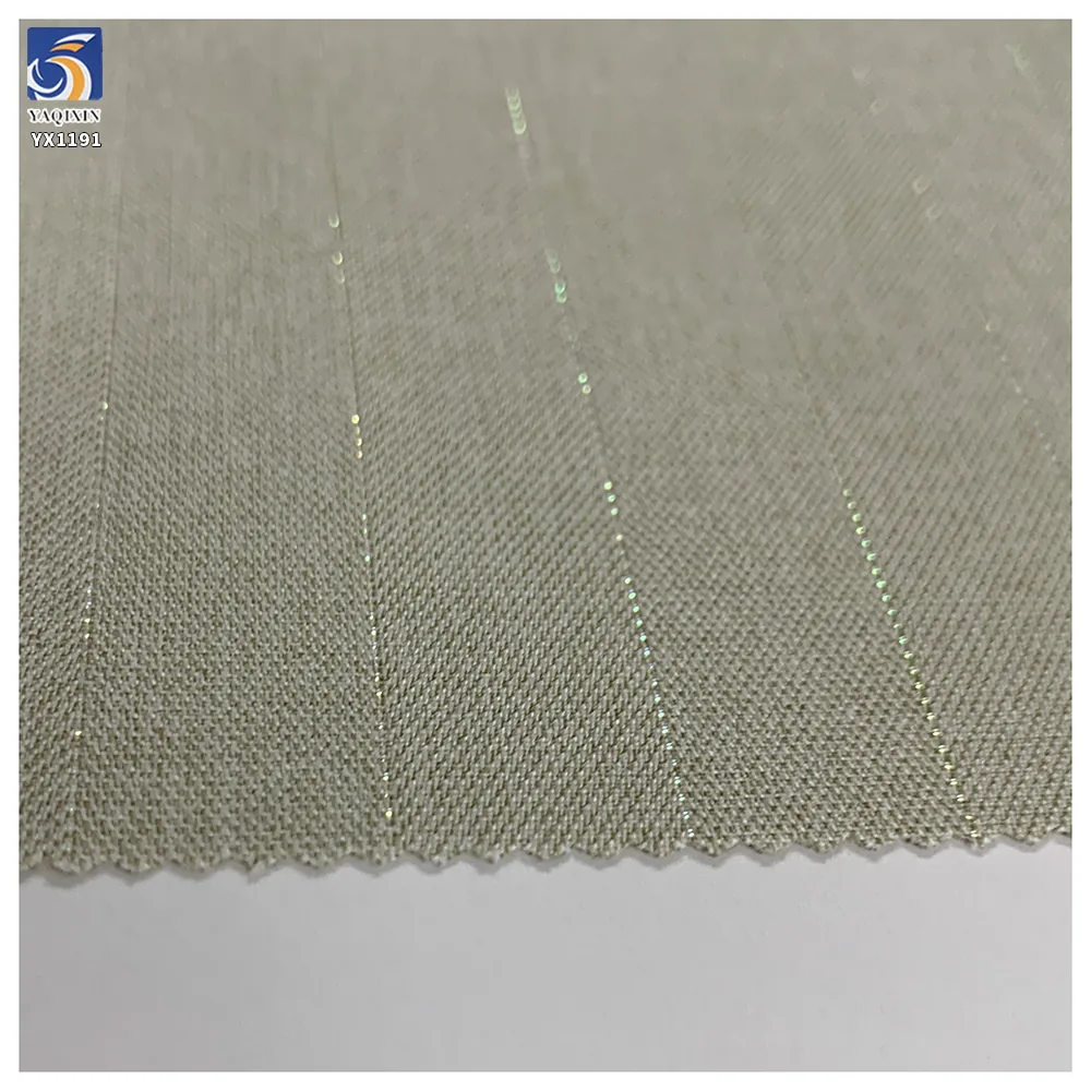 YX1191 210gsm 95% Polyester 5% Spandex Big Herringbone Twill Fabric for Woven Khaki Stretch Pants Jacquard Striped Fabric