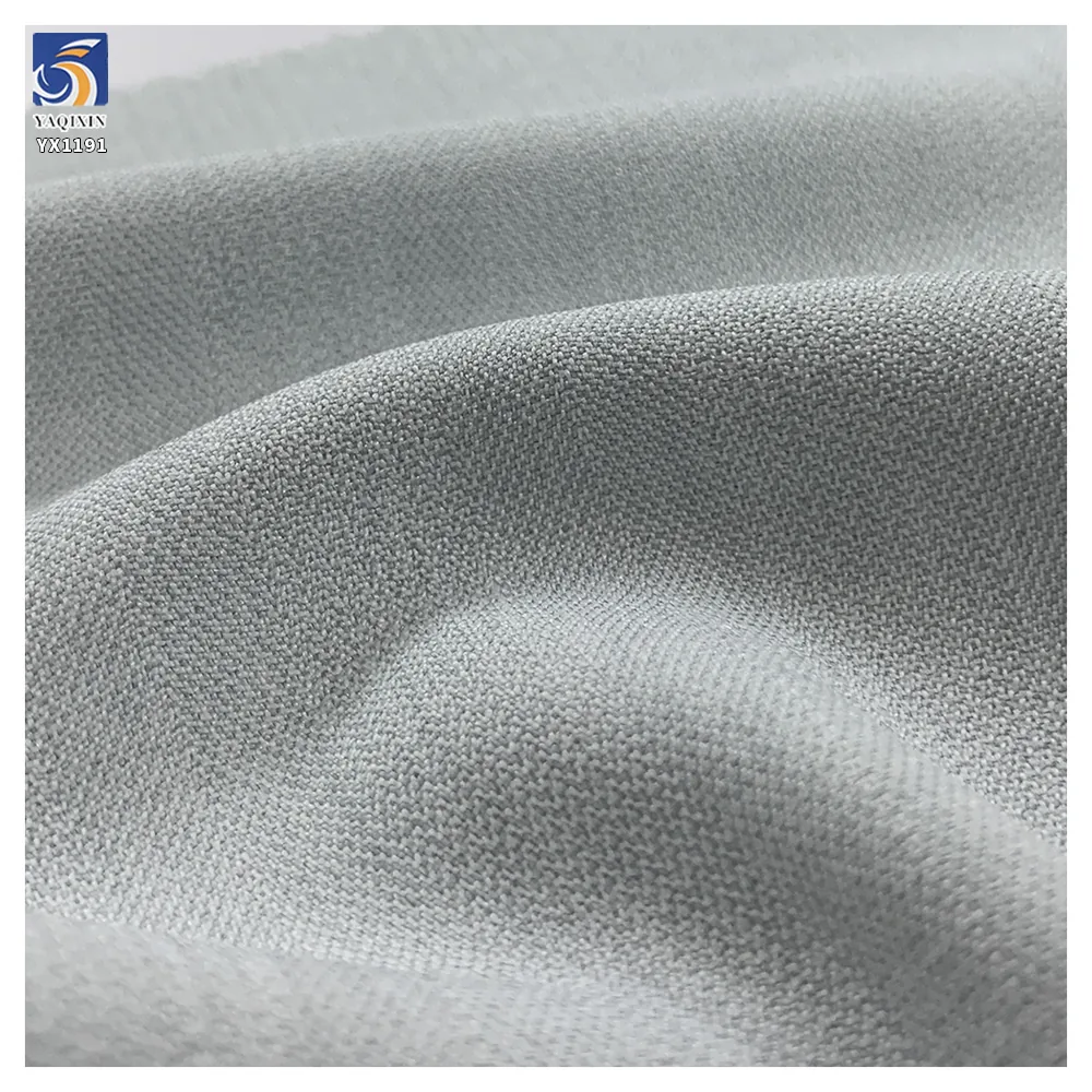 YX1191 210gsm 95% Polyester 5% Spandex Big Herringbone Twill Fabric for Woven Khaki Stretch Pants Jacquard Striped Fabric