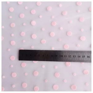 Brown Soft Swiss Dot Flocking Mesh Tulle Fabric Fashion Clothing Dress Fabric for Women