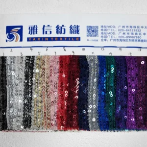 Wholesale Prices 4 Way Stretchy Sequin Fabric Bling Bling 3mm Glitter Sequin Stripe Fabric for Fashion Dress