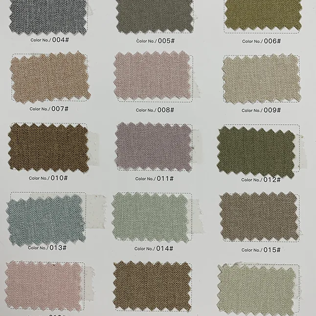 SL-1889 2026 Oatmeal Color 210gsm Khaki Mini Herringbone Poly Spandex Stretch Suit Fabric by the Meter