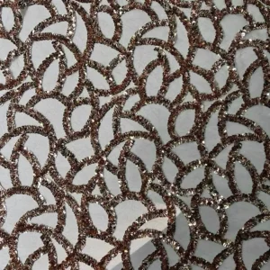 YX1407 High Quality 125cm 500 Gsm Heavyweight Glitter Sequin Mesh Lace Fabric Belly Dance Stage Dress Sequin Lace Fabric