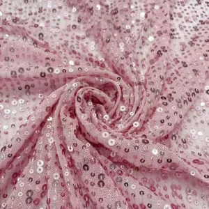 YX1436 140cm 200gsm Wholesale Royal Blue Sparkle Sequin Tulle Net Fabric for Bridal Wear Stage Dress and Fashion Garment