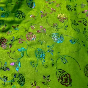 YX1624 Shiny Multicolor Rose Flower Stretch Knit Fabric Multicolor Shiny Pattern for Womenswear and Fashion Garments