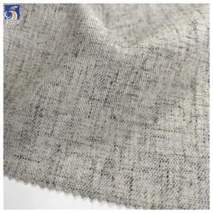 SL1858 240g Blend Material 87% Polyester 7% Linen 6% Spandex Gray Fashionable Stretch Slub Linen Fabric for Suiting