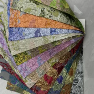 YX1166 2026 New 100 Polyester Green 3D Yarn-Dyed Jacquard Florals Fabric Nigerian Guinea Brocade Fabrics for Women