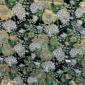 YX1166 2026 New 100 Polyester Green 3D Yarn-Dyed Jacquard Florals Fabric Nigerian Guinea Brocade Fabrics for Women