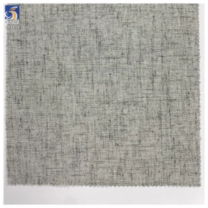 SL1858 240g Blend Material 87% Polyester 7% Linen 6% Spandex Gray Fashionable Stretch Slub Linen Fabric for Suiting