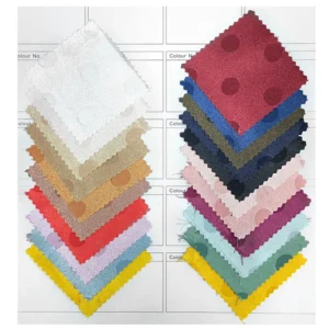 DMF002 Chinese Manufacturer Wholesale Price Polka Dot Jacquard Satin Fabric by the Yard