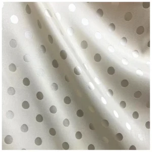 DMF002 Chinese Manufacturer Wholesale Price Polka Dot Jacquard Satin Fabric by the Yard