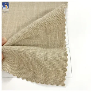 SL1373 220gsm Top Quality 45% Cellulose 50% Polyester 5% Spandex Blend Stretch Fabric Khaki Stretch Suit Pants Fabrics