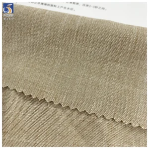 SL1373 220gsm Top Quality 45% Cellulose 50% Polyester 5% Spandex Blend Stretch Fabric Khaki Stretch Suit Pants Fabrics