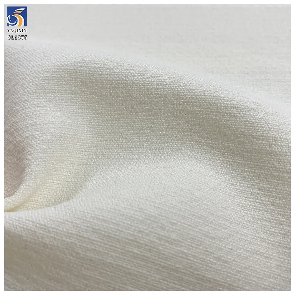 SL1375 290g High Quality Blend 15% Lyocell 3% Wool 2% Spandex 80% Polyester Light Yellow Stretch Fabric Vest Suit Fabric