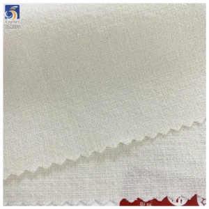 SL1375 290g High Quality Blend 15% Lyocell 3% Wool 2% Spandex 80% Polyester Light Yellow Stretch Fabric Vest Suit Fabric