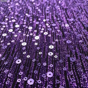 YX1390 250gsm Holographic Laser Sequin Fabric 3mm 5mm Mixed Stretch Mesh Sequin Fabric for Dancewear Stage Costume Dress