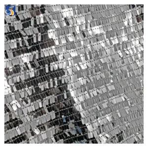 YX1064 3*9mm Size Metallic Glitter Gold Sequins Fabric for Evening Dresses 400gsm Heavy Shiny Sequin Fabric Sales 5 Yards