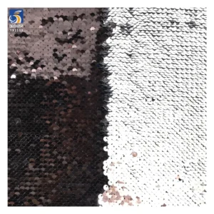 YX1109 5mm Double-Sided Flip-up Sequin Fabric Backdrops for Events Bags Clothing Gold and Silver Sequins Fabric by the Yard