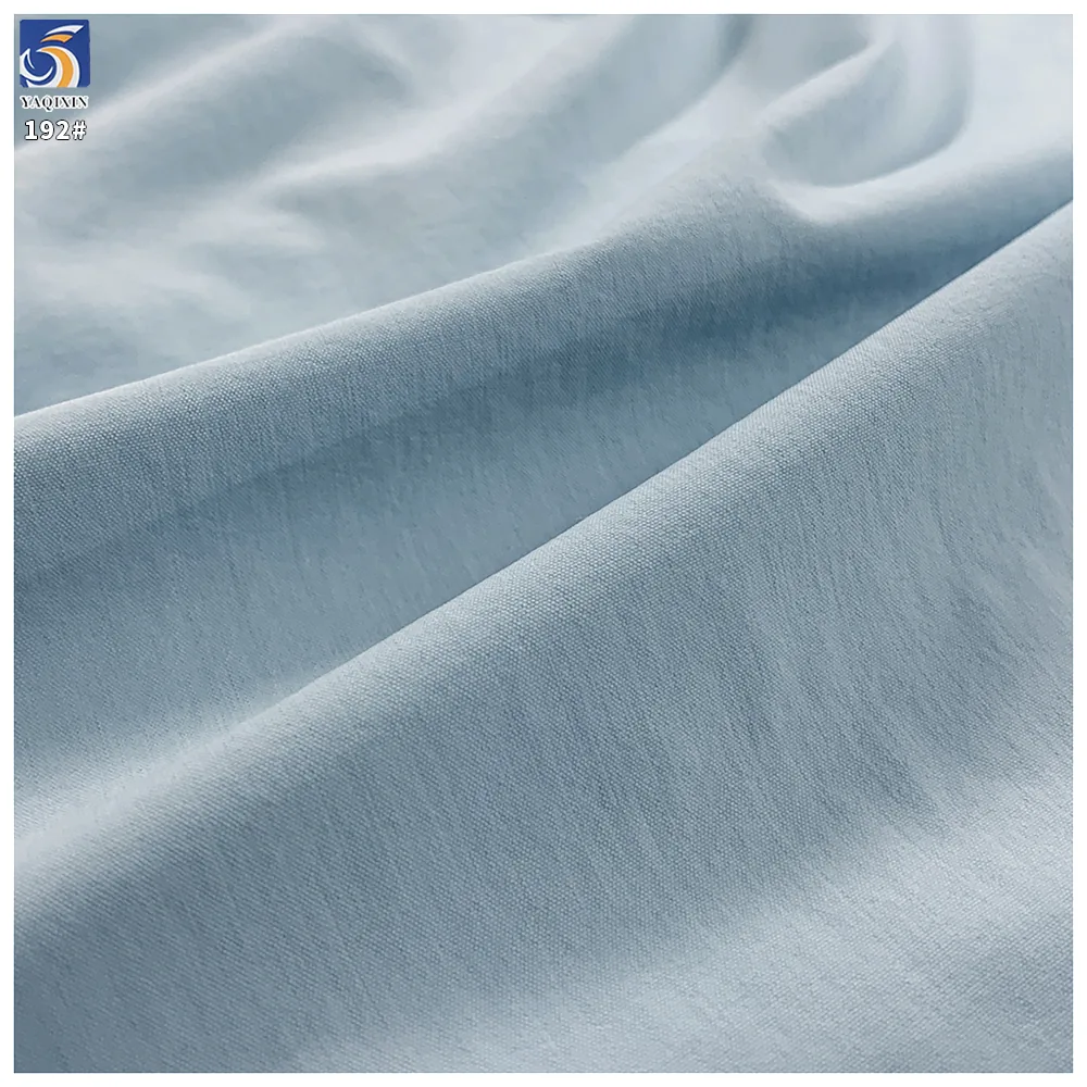 Y-192 150g Lightweight Water Resistant 90% Nylon 10% Spandex Washed Crinkle Stretch Wrinkle Fabric 150cm for Shirt Spring