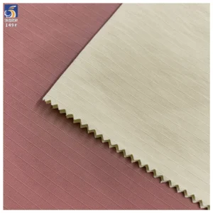 Y-149 Factory Direct Woven Taslan 3mm Grid Matte Texture 100% Nylon Water Resistant Fabric Soft for Trench Coat/Hat/Bag
