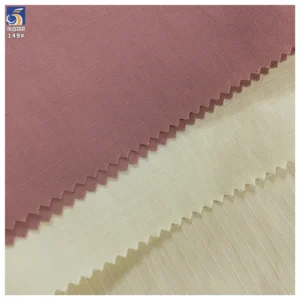 Y-149 Factory Direct Woven Taslan 3mm Grid Matte Texture 100% Nylon Water Resistant Fabric Soft for Trench Coat/Hat/Bag