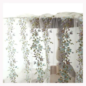 2024 New Arrival Embroidered Flower Fabric Tulle Lace Fabric With Flower Tulle Dress Embroidery Fabric