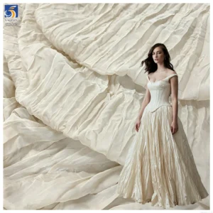YX1460 Wholesale Lightweight Soft Irregular Crinkle Chiffon Fabric for Apparel Curtains and Textile Production
