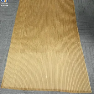 YX652 Luxury Style 150gsm Gold Glittery Liquid Satin Pleated Fabric for High-End Garment Skirt