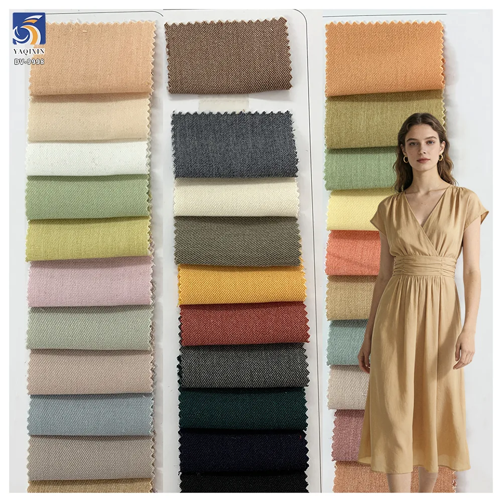 DV-9998 185g New 2026 Lightweight TR Twill Stretch Poly Rayon Spandex Fabric High Stretch TR Twill Fabric for Dress/Suit